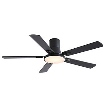 ELEMENT ACE Modern Minimalist Flush Mount Ceiling Fan with Light and Oversized Blades