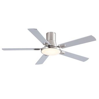 ELEMENT ACE Modern Minimalist Flush Mount Ceiling Fan with Light and Oversized Blades