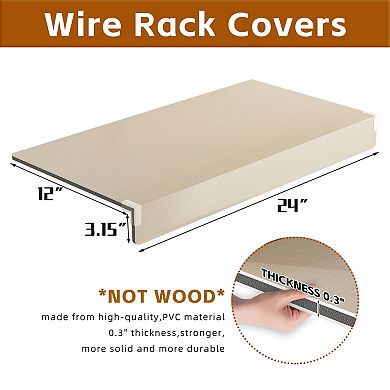 ELEMENT ACE 5 Pcs PVC Wire Shelf Covers Set for Closet Pantry Cabinet Bathroom Kitchen Shelving