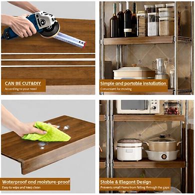 ELEMENT ACE 5 Pcs PVC Wire Shelf Covers Set for Closet Pantry Cabinet Bathroom Kitchen Shelving