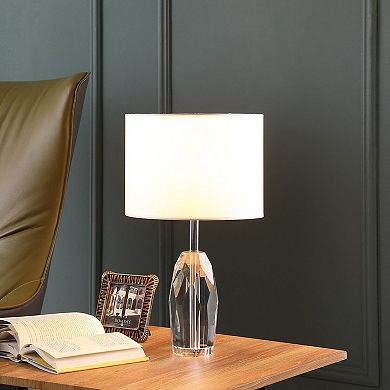 ELEMENT ACE Dodecahedron Solid Crystal Prism Table Lamp with Chrome Silver Finish