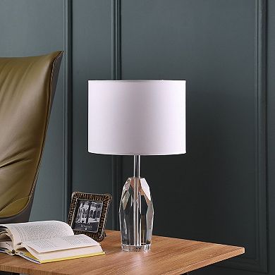 ELEMENT ACE Dodecahedron Solid Crystal Prism Table Lamp with Chrome Silver Finish