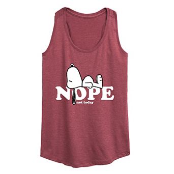 Women's Peanuts Snoopy Nope Racerback Tank Top