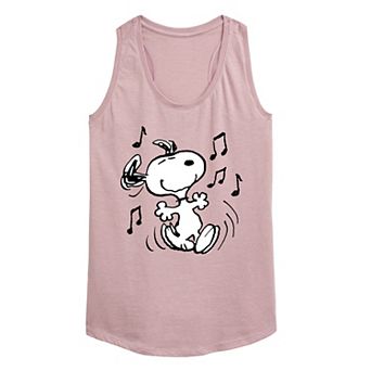 Women's Peanuts Snoopy Dancing Racerback Tank Top