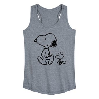 Women's Peanuts Snoopy & Woodstock Racerback Tank Top