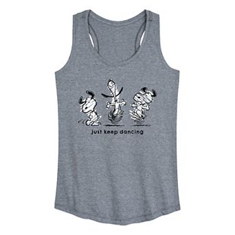Women's Peanuts Snoopy Just Keep Dancing Tank Top
