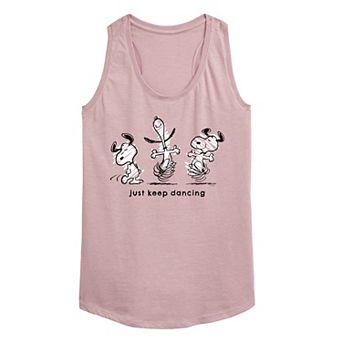 Women's Peanuts Snoopy Just Keep Dancing Tank Top
