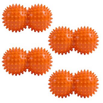 4 pc Textured Peanut Massage Ball for Deep Tissue Spine and Muscle Relief