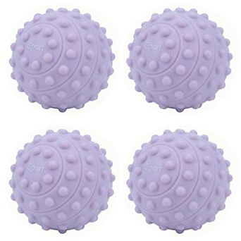 4 pc Textured Massage Ball for Muscle Recovery and Deep Tissue Relief