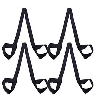 4 pc Stretch Strap with Foot Loops Adjustable Yoga Exercise Band