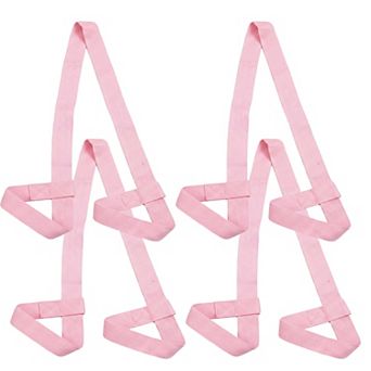 4 pc Stretch Strap with Foot Loops Adjustable Yoga Exercise Band