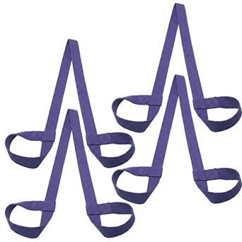 4 pc Stretch Strap with Foot Loops Adjustable Yoga Exercise Band