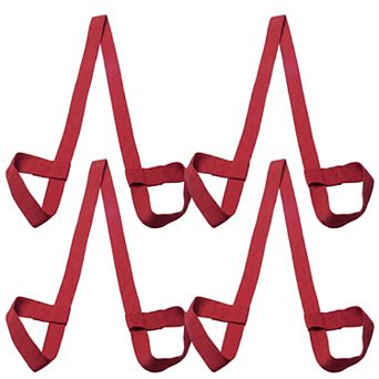 4 pc Stretch Strap with Foot Loops Adjustable Yoga Exercise Band