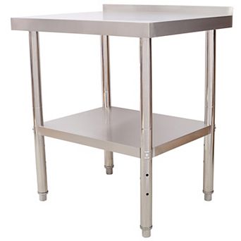 ELEMENT ACE Heavy Duty Stainless Steel Prep Table with Adjustable Undershelf for Kitchen