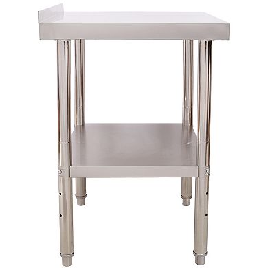 ELEMENT ACE Heavy Duty Stainless Steel Prep Table with Adjustable Undershelf for Kitchen