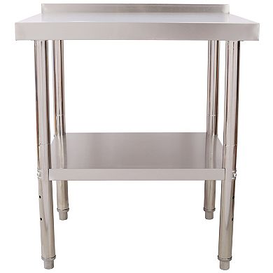 ELEMENT ACE Heavy Duty Stainless Steel Prep Table with Adjustable Undershelf for Kitchen