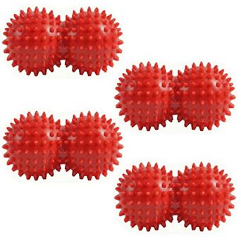 4 pc Textured Peanut Massage Ball for Deep Tissue Spine and Muscle Relief