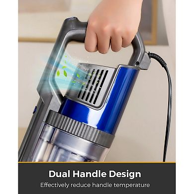 Corded Vacuum Cleaner 680W, 32KPa Powerful Suction, Lightweight for Hardwood Floors & Pet Hair