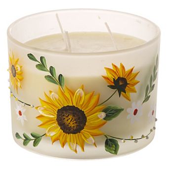 Studio 66 Simply Vine & Bloom Sunflower Tri-Wick Scented Candle