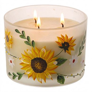 Studio 66 Simply Vine & Bloom Sunflower Tri-Wick Scented Candle