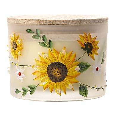 Studio 66 Simply Vine & Bloom Sunflower Tri-Wick Scented Candle