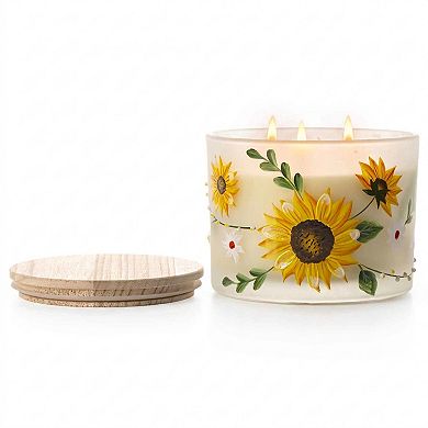 Studio 66 Simply Vine & Bloom Sunflower Tri-Wick Scented Candle