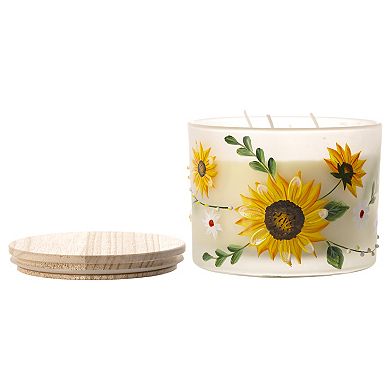 Studio 66 Simply Vine & Bloom Sunflower Tri-Wick Scented Candle