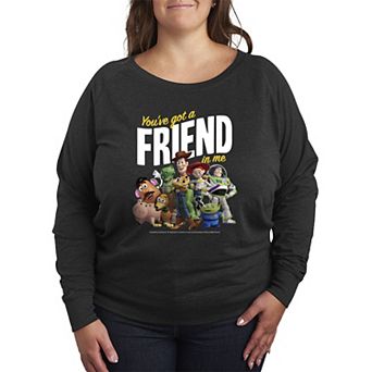 Plus Size Disney / Pixar's Toy Story You've Got A Friend In Me French Terry Long Sleeve Tee