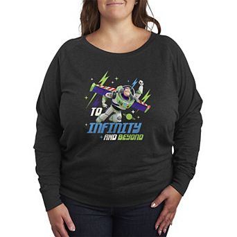 Plus Size Disney / Pixar's Toy Story To Infinity And Beyond French Terry Long Sleeve Tee