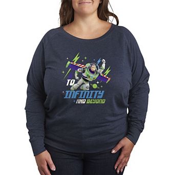 Plus Size Disney / Pixar's Toy Story To Infinity And Beyond French Terry Long Sleeve Tee