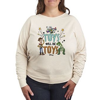 Plus Size Disney / Pixar's Toy Story Toys Will Be Toys French Terry Long Sleeve Tee
