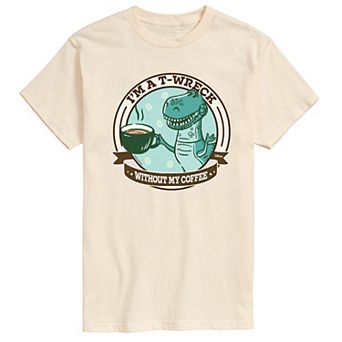 Men's Disney / Pixar's Toy Story Rex I'm A T-Wreck Without My Coffee Graphic Tee