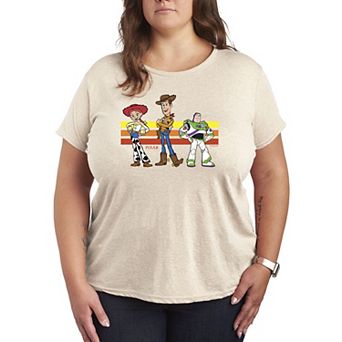 Plus Size Disney / Pixar's Toy Story Jessie, Woody, & Buzz Lightyear Graphic Tee