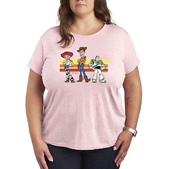 Plus Size Disney / Pixar's Toy Story Jessie, Woody, & Buzz Lightyear Graphic Tee