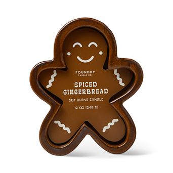 Foundry Spiced Gingerbread 12-oz. Ceramic Gingerbread Man Candle