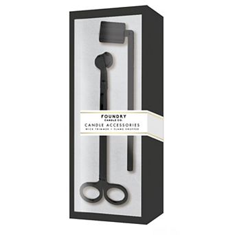 Foundry Boxed Matte Black Snuffer & Trimmer Set