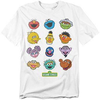 Big & Tall Sesame Street Character Heads Tee
