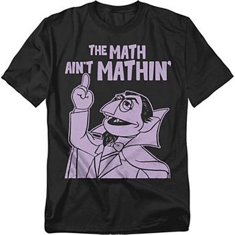 Big & Tall Sesame Street The Count Math Aint Tee