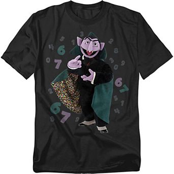 Big & Tall Sesame Street The Count 67 Hands Tee