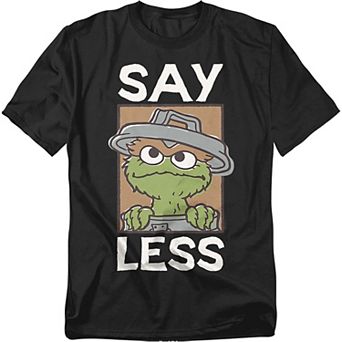 Big & Tall Sesame Street Oscar Say Less Graphic Tee