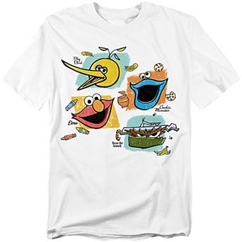 Big & Tall Sesame Street Icons With Characters Graphic Tee