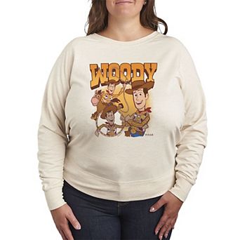 Plus Size Disney / Pixar's Toy Story Woody French Terry Long Sleeve Tee