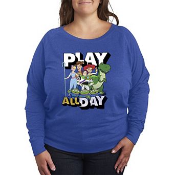 Plus Size Disney / Pixar's Toy Story Play All Day French Terry Long Sleeve Tee