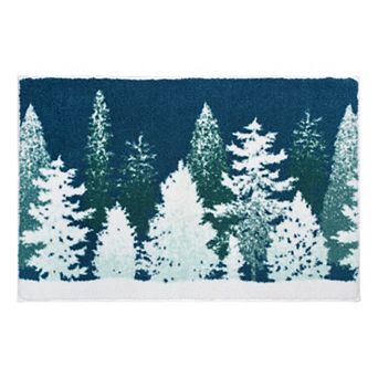 St. Nicholas Square® Snowy Pine Tree Bath Mat