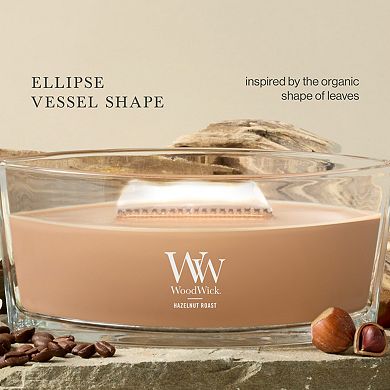 WoodWick Hazelnut Roast 10-oz. Ellipse Candle