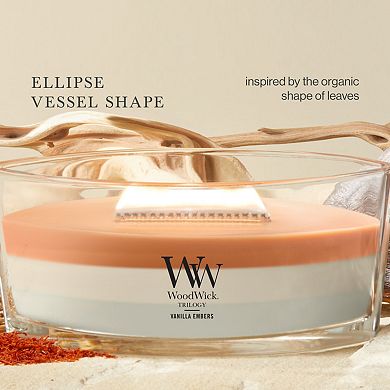 WoodWick Vanilla Embers Trio 10-oz. Ellipse Candle