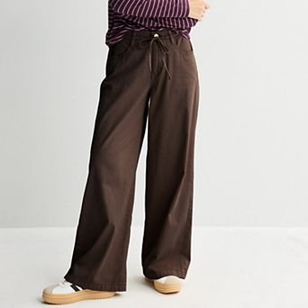 Juniors' SO® Low Rise Tie Waist Wide Leg Pants