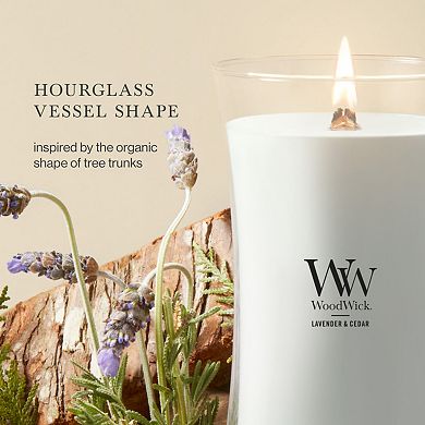 WoodWick Lavender & Cedar 21.5-oz. Large Hourglass Candle Jar