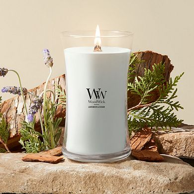 WoodWick Lavender & Cedar 21.5-oz. Large Hourglass Candle Jar