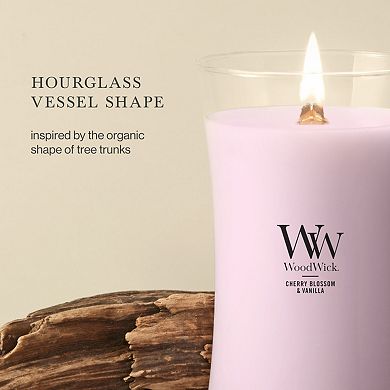 WoodWick Cherry Blossom & Vanilla 21.5-oz. Large Hourglass Candle Jar